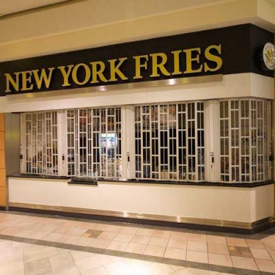 Sliding Grille New York Fries Mall Counter