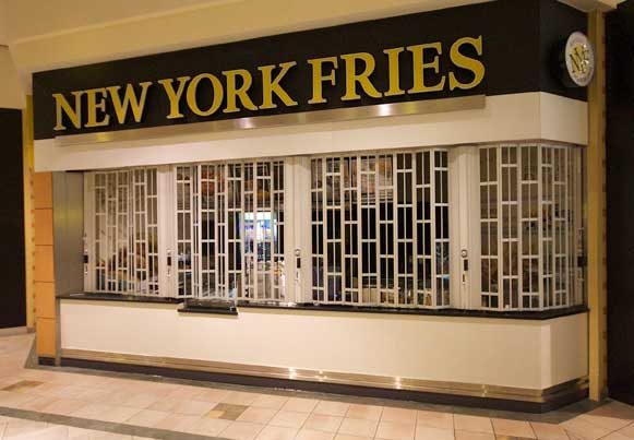 Sliding Grille New York Fries Mall Counter