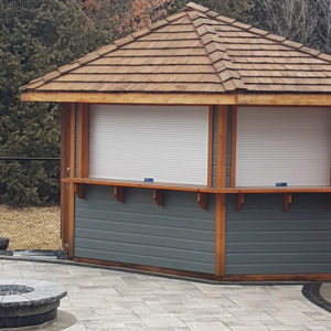 Overhead Coiling Shutter Doors Counter - Motorized Cabana